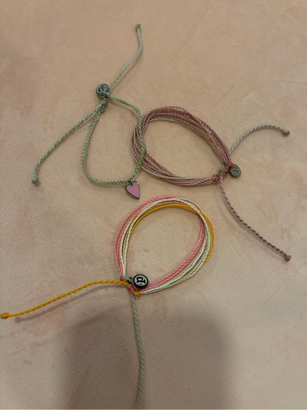 Set of 3 Pura Vida Multicolor Cord Friendship Bracelets